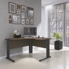 Mesa Para Escritório Em L Estação De Trabalho 1200 Maxxi Pret