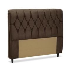 Cabeceira C/calçadeira Baú Istambul Cama Box Casal Chocolate - MOVALE