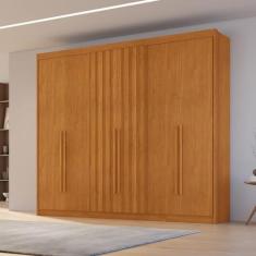 Guarda Roupa Casal 6 Portas 2 Portas Ripadas 6 Gavetas Dubai 100% MDF 