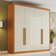 Guarda-Roupa Casal 4 Portas 4 Gavetas Eloá 100% MDF - Conquista Móveis