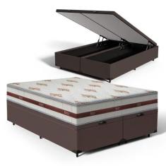Cama Box Baú Queen Colchão de Molas Ensacadas DAngelis Classic 158cm -