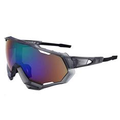 Óculos De Sol Bike Ciclismo Esportivo Proteção Uv 400 Espelhado (Cinza)