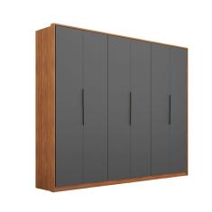 Guarda-Roupa Casal Atrice 6 Portas 6 Gavetas Amendola e Grafito