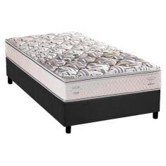 Cama Box Solteiro: Colchão Ortopédico Herval ErgoPlus/EP Anatômico + Base CRC Suede Gray(88x188)