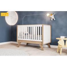 Berço Mini Cama Confete Branco/Jequitibá - Henn