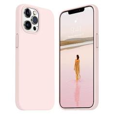 Jele Capa à prova de choque projetada para iPhone 13 Pro Max, capa de telefone de silicone líquido com [forro de microfibra macio antiarranhões] Capa fina e fina de proteção contra quedas de grau