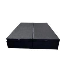 Cama Box Baú Casal Bipartido Blindado Suede Preto
