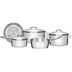 Jogo de Panelas Tramontina Solar 65510/560 Inox - Fundo Triplo 5 Peças