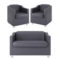 Kit 02 Poltrona Decorativa+ Sofá Namoradeira  Balaqui Decor - B BALAQU