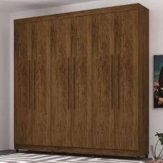 Guarda-Roupa Casal Império 6 Portas 2 Gavetas Imbuia Rústico - Panoram