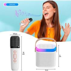Caixa De Som Com Microfone Infantil Caixinha Bluetooth Sem Fio - Color