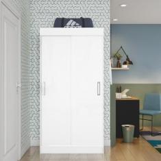 Guarda-Roupa Solteiro Cancún 2PT Branco - Mobly