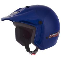 Capacete Moto Aberto Liberty Solid Pro Tork Feminino, AZUL, 60