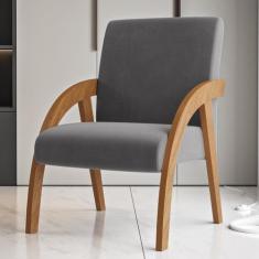 Poltrona Decorativa Veludo Duda Espresso Móveis - Viero