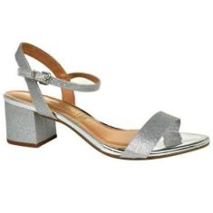 Sandália Vizzano Gliter Feminino Salto Baixo 6291100-Feminino