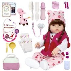 Bebê Reborn Boneca Baby Girafinha Silicone Realista Menina - Cegonha R