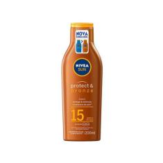 Protetor Solar Nivea Sun Protect & Bronze FPS15 200ml, 200ml