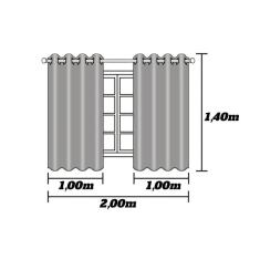 Cortina Blackout Pvc Com Tecido Voil 2,80 M X 1,60 M Preto