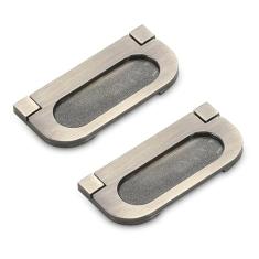 Evionlin 【Pacote com 20】 Puxador embutido preto puxador invisível para gaveta dobrável instalação oculta polimento embutido para móveis puxadores de porta de armário com parafusos