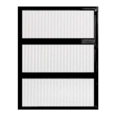 Janela de Alumínio Preto Vitro Basculante Hale Esquadrias - 0.80 (L) X