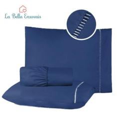 Jogo de Cama Solteiro 400 Fios Micropercal Ponto Palito - La Bella Enx