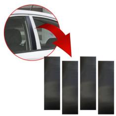 Adesivo Blackout Fiesta Sedan 00 em diante Fibra de Carbono 6 peças - 