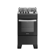 Fogão 4 Bocas Com Mesa Inox Atlas Atenas Bivolt, Preto