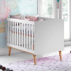 Berço Americano 3 Em 1 Retrô Ludmila Branco Fosco