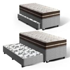 Cama Box com Colchão de Molas Solteiro - Anjos - Classic Com Auxiliar Unique (Molas + Auxiliar de Espuma)