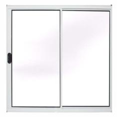 Janela de Alumínio Branco Vitro de Correr 2 Folhas Sem Grade CMC Modul