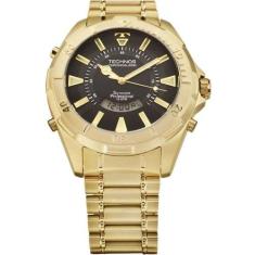Relógio Technos Masculino Skydiver Sport Dourado Wt205Fl/4P, Aço inox,