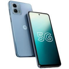 Smartphone Motorola Moto G53 5G Prata 128GB, 4GB RAM, Tela de 6.5", Câmera Traseira Dupla, Selfies de 8 MP, Android e Processador Snapdragon 480+
