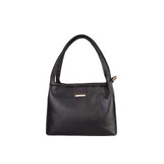 Bolsa básica de ombro em couro liso Maria