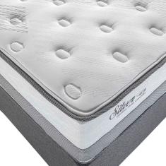 Colchão Molas Ensacadas Silver Queen Size Pillow Top One Side D20 Cinza Herval