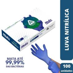 Luva De Procedimento Nitrílica Amg Sem Pó Violeta (C/100 Unds) - Medix