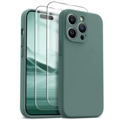 HIKII Capa para iPhone 14 Pro Max, silicone atualizado à prova de choque [pacote com 2 protetores de tela] [compatível com Magsafe] [proteção da câmera], forro de microfibra antiarranhões, 17 cm,