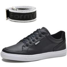 Kit Tênis Com Cinto Casual Unissex Conforto - Forms, 43, Preto
