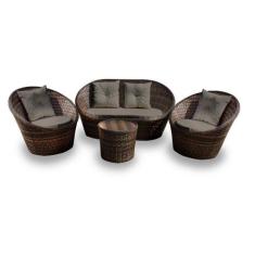 Conjunto de Sofá Fibra Sintética Bola - 1 Sofá 2 L + 2 Poltronas + 1 M