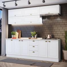 Cozinha Compacta Com Tampo 8 Peças Amy Casa 812, Branco HP