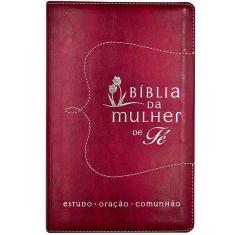 Bíblia Da Mulher De Fé NVI - Couro Soft Vermelho