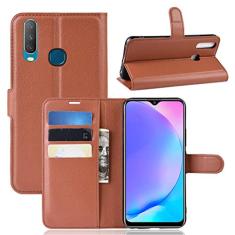 Capa para Vivo Y3 Capa flip carteira de couro para Vivo Y3 Capa de proteção de telefone A capa com design simplificado