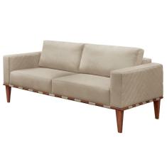 Sofá Namoradeira Bella Luxo Castellar Móbile Corino Off White