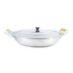 Frigideira Alumínio Fundido Polida Alça Madeira Trad 36cm - DIVIFORTE