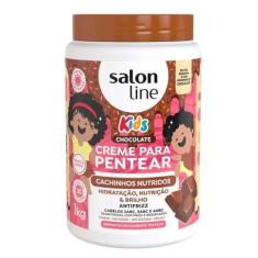 Creme para Pentear Chocolate Kids Cachinhos Nutridos 1kg - Salon Line