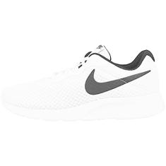 Nike Tênis masculino Tanjun (criança grande), Branco e preto, 39