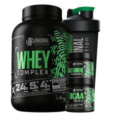 Kit On Whey Complex  Blend + Bcaa + Gluta + Shaker-Unissex