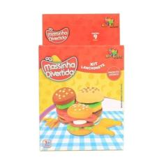 Massinha de Modelar Kit Lanchonete Hambúrguer Art Brink