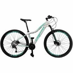 Bicicleta Aro 29 Cripto 24 Marchas Shimano Freio Hidraulico - Branco-verde - 17&quot; Branco-verde
