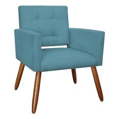 Poltrona Decorativa Para Sala Camila Suede - Estopar