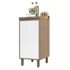 Balcão de Cozinha com Tampo 40 cm 1 Porta de abrir 1 Prateleira Mel Lu